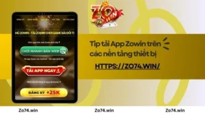 hướng dẫn tải app Zowin